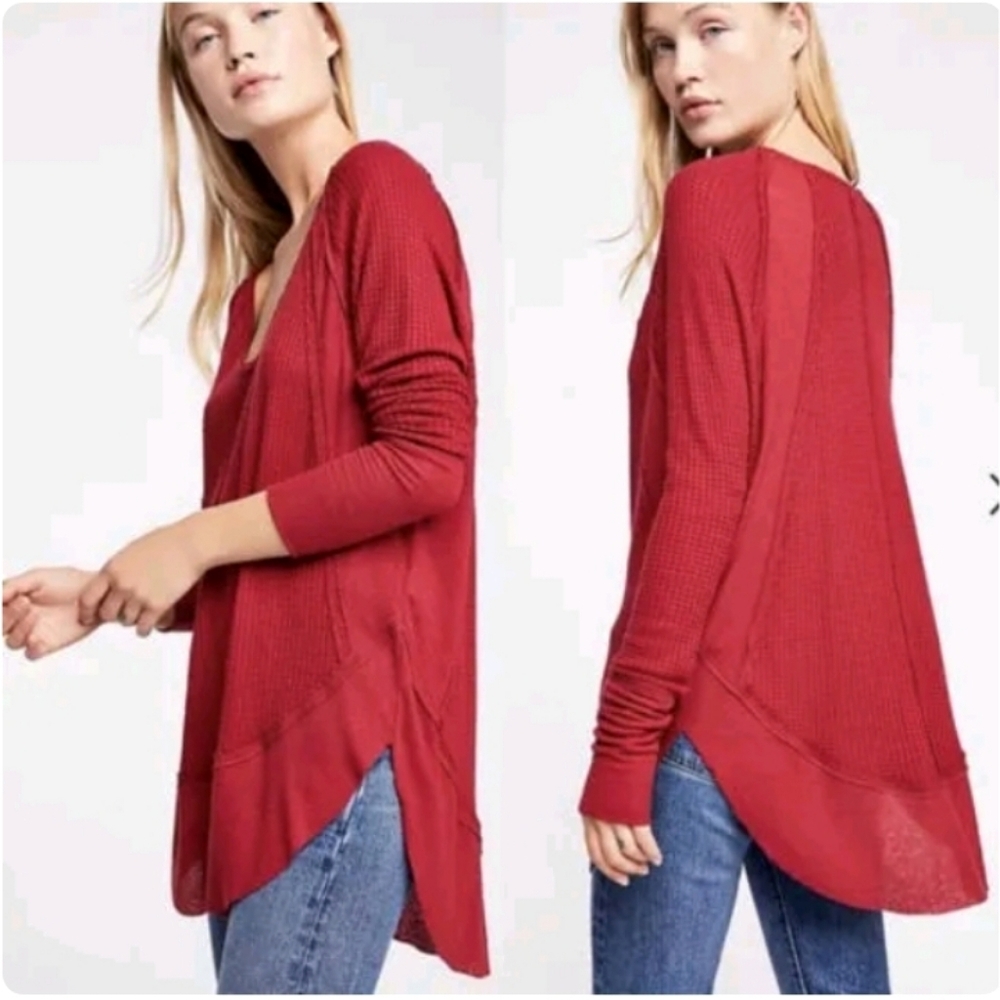 We the Free by Free People Catalina Thermal in Red Size Medium